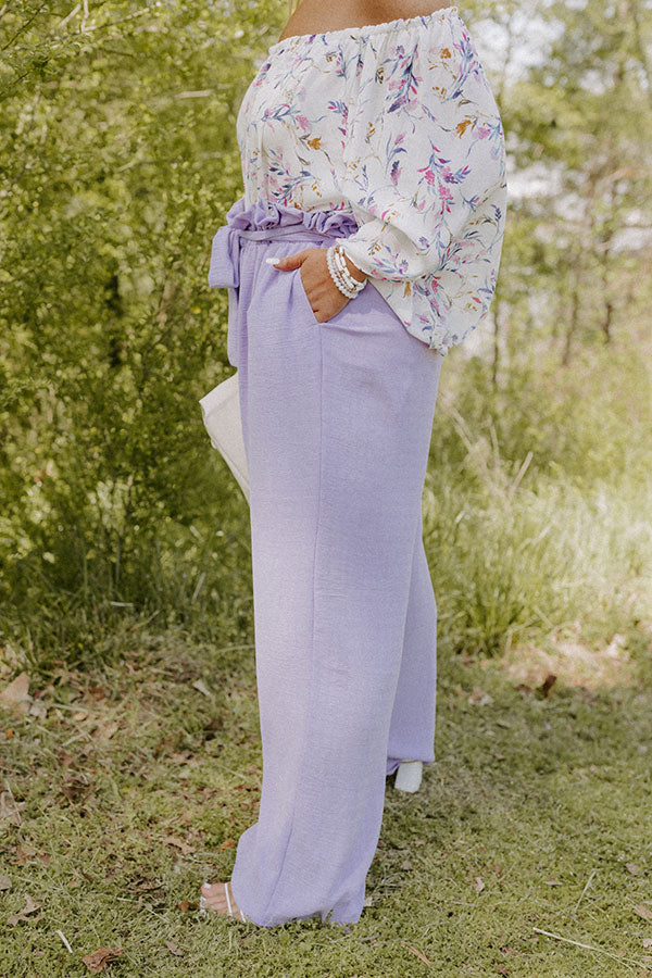 Ivy Brunch High Waist Pants In Lavender Curves Image - 4