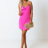 First Class Pass Mini Dress In Hot Pink Image - 1
