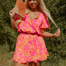 Sassy And Sweet Floral Romper In Neon Pink Curves Image - 1