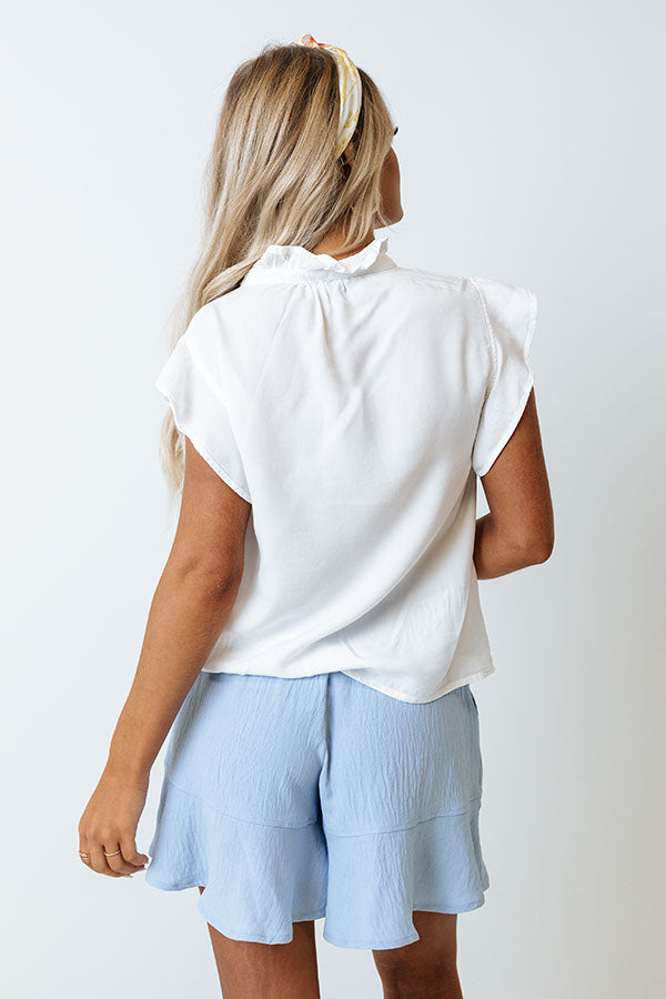 Saturday Strolling Shift Top In White Image - 5