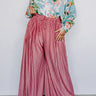 Summer In Malibu Pleated Pants In Dark Blush Curves Image - 1