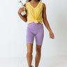 Daily Basis Biker Shorts In Lavender Image - 1