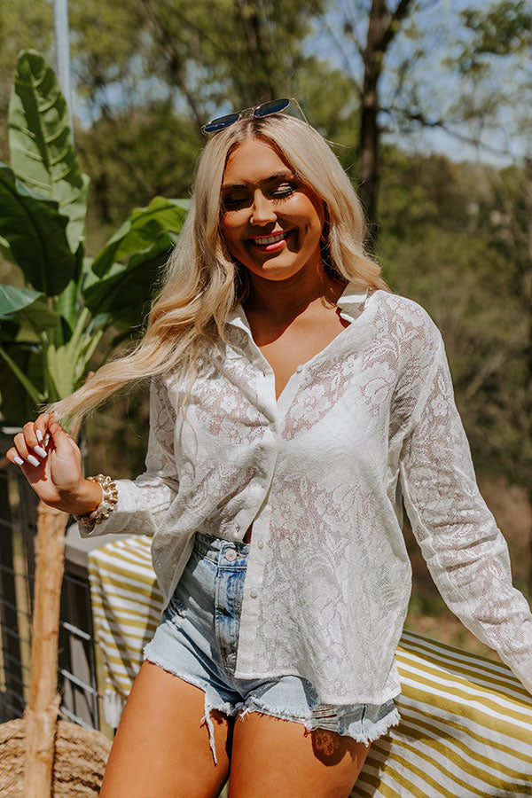 Intense Love Lace Button Up Image - 5