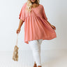 Downtown Brooklyn Babydoll Top In Dark Blush Curves Image - 1