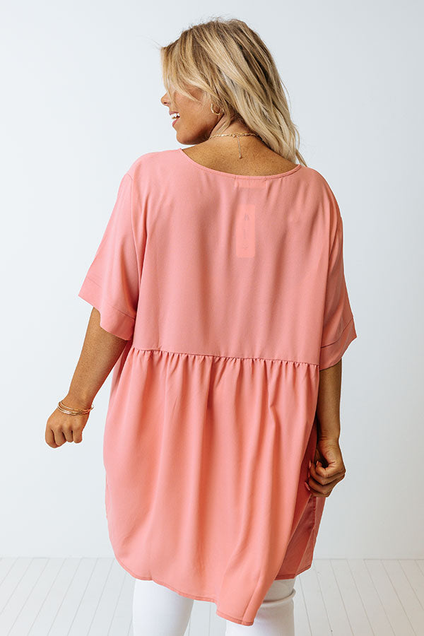 Downtown Brooklyn Babydoll Top In Dark Blush Curves Image - 5