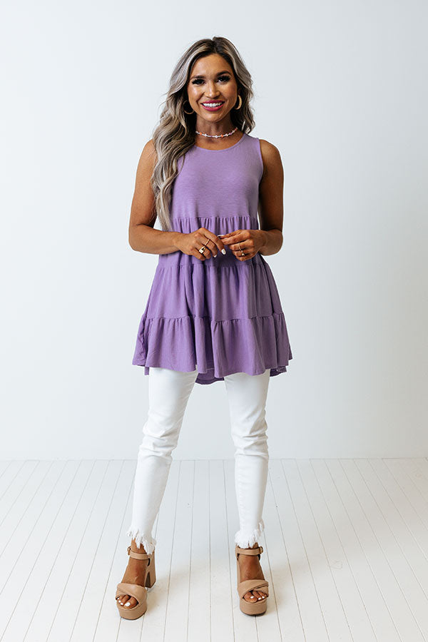 Calling Your Name Shift Top In Lavender Image - 3