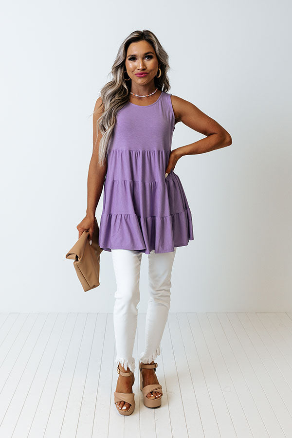 Calling Your Name Shift Top In Lavender Image - 1