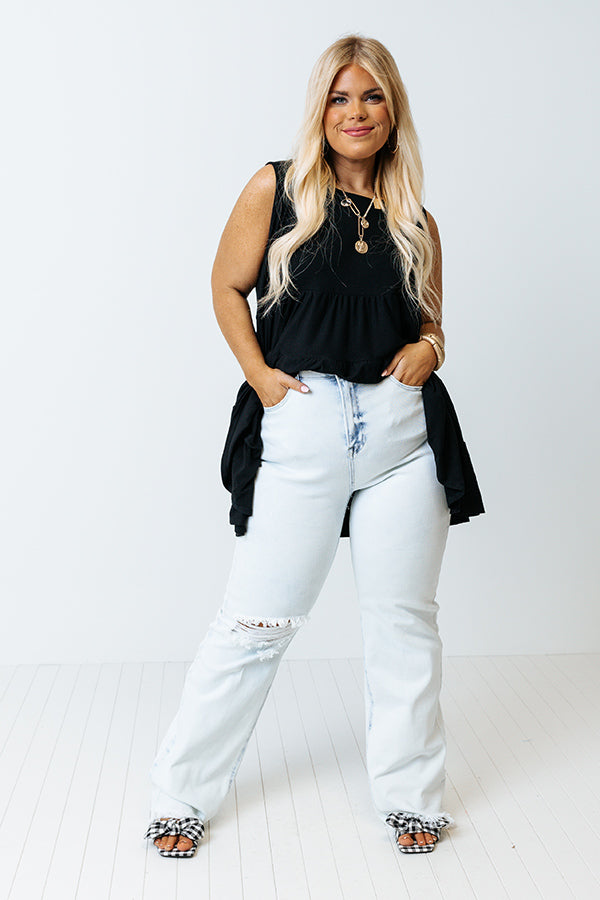 Calling Your Name Shift Top In Black Curves Image - 3