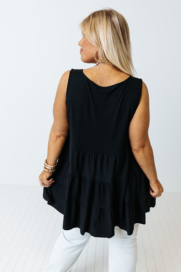 Calling Your Name Shift Top In Black Curves Image - 4