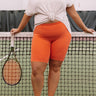 Daily Basis Biker Shorts In Coral Curves Image - 1