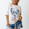Rock N Roll Distressed Boyfriend Tee Curves Image - 1
