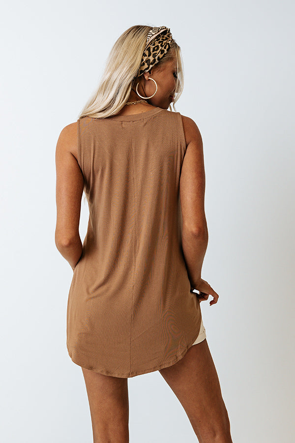 Connecting Flight Shift Tank In Chocolate Image - 4