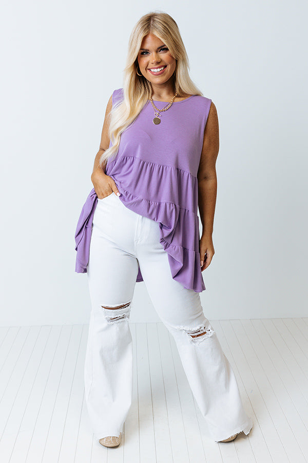 Calling Your Name Shift Top In Lavender Curves Image - 2