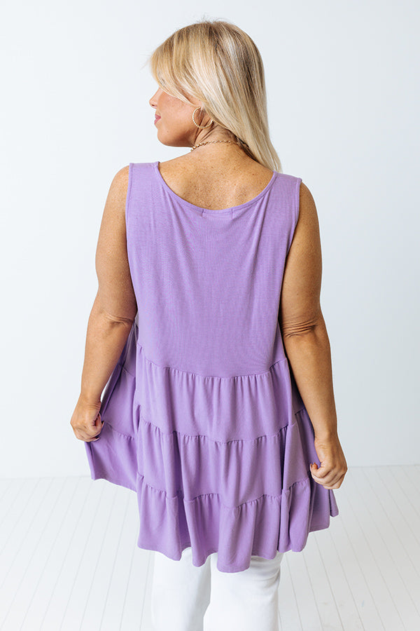 Calling Your Name Shift Top In Lavender Curves Image - 5