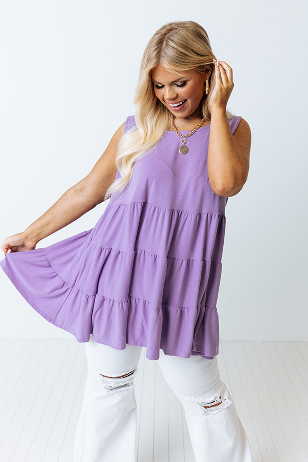 Calling Your Name Shift Top In Lavender Curves Image - 3