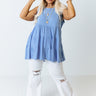 Calling Your Name Shift Top In Sky Blue Curves Image - 1