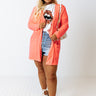 Chic Journey Cardigan In Neon Pink Curves Image - 1