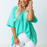 Downtown Brooklyn Babydoll Top In Ocean Wave Curves Image - 1