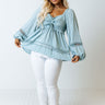 Saturday Brunch Babydoll Top In Limpet Shell Curves Image - 1