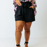 Staying In Capri High Waist Shorts In Black Curves Image - 1
