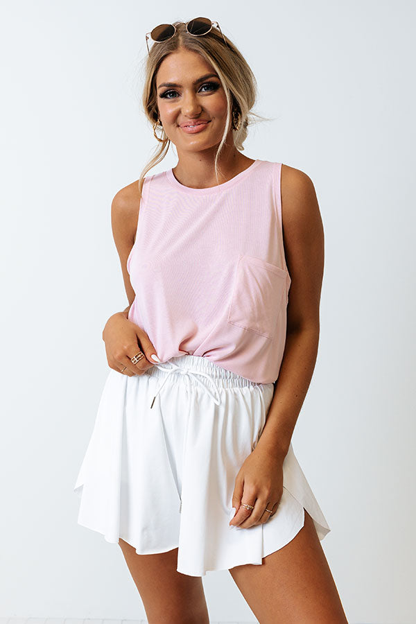 Turn Up The Tunes Shift Tank In Light Pink Image - 3