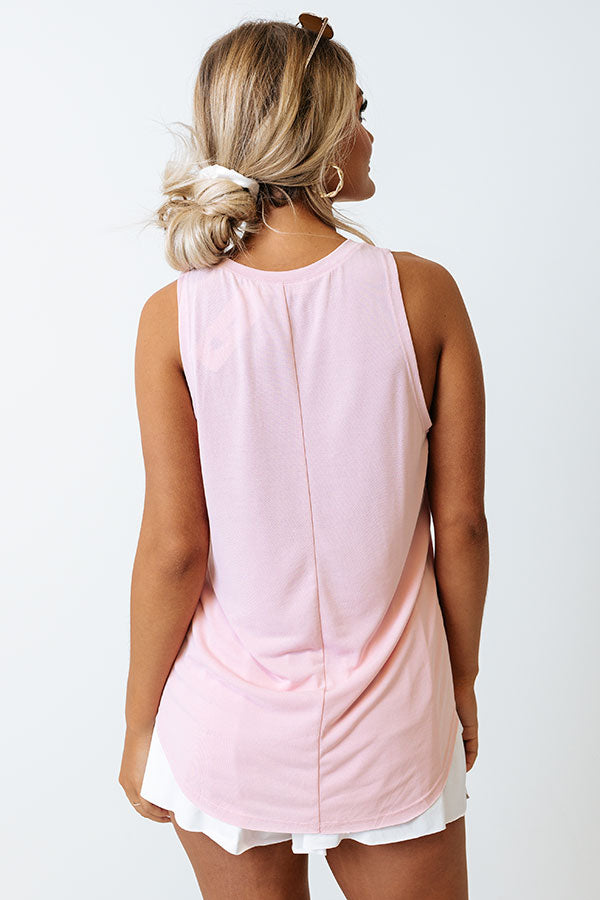 Turn Up The Tunes Shift Tank In Light Pink Image - 5