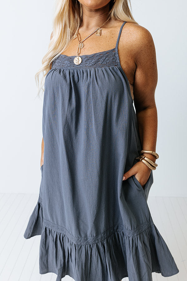 Cabo Beaches Shift Dress In Slate Curves Image - 5