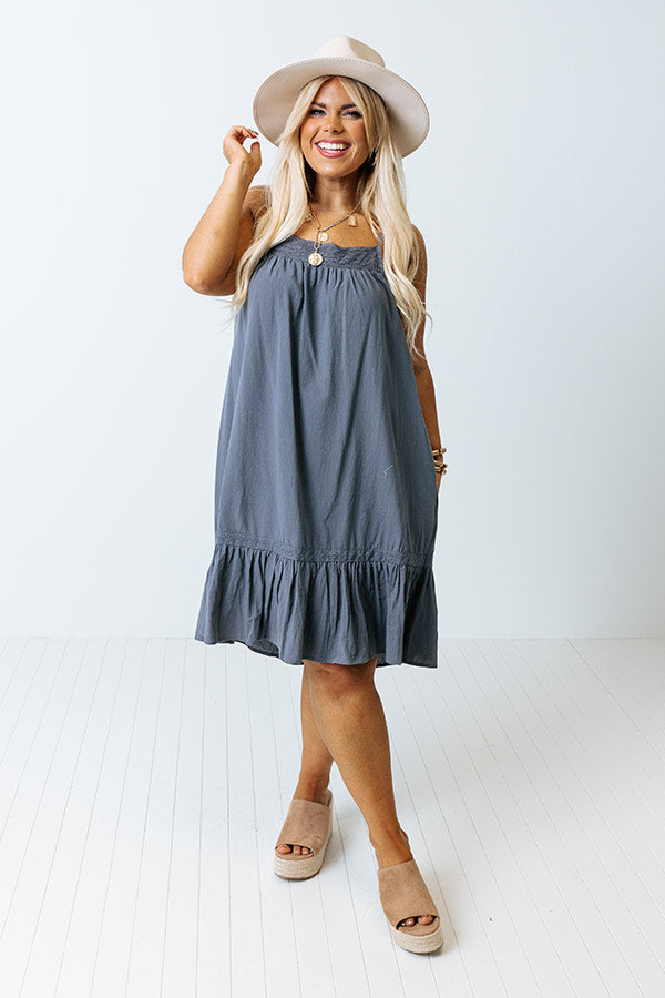 Cabo Beaches Shift Dress In Slate Curves Image - 1