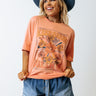 Keep Calm And Dream On Graphic Tee In Coral Curves Image - 1