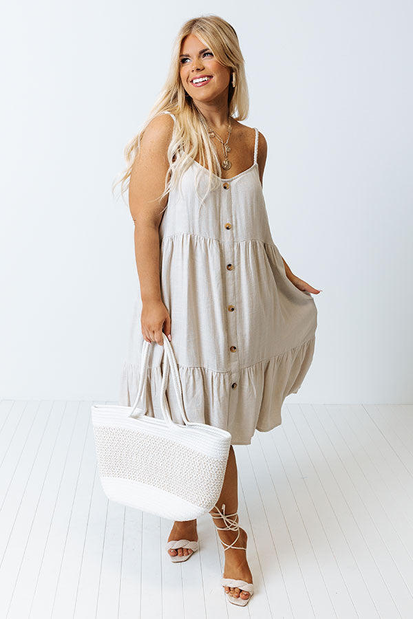 Wishing Tree Shift Dress In Stone Curves Image - 1