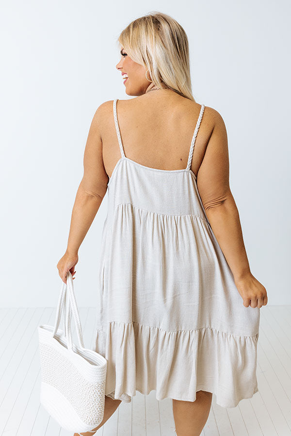 Wishing Tree Shift Dress In Stone Curves Image - 4