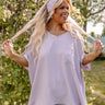 L.A. Lifestyle Shift Top In Light Lavender Curves Image - 1