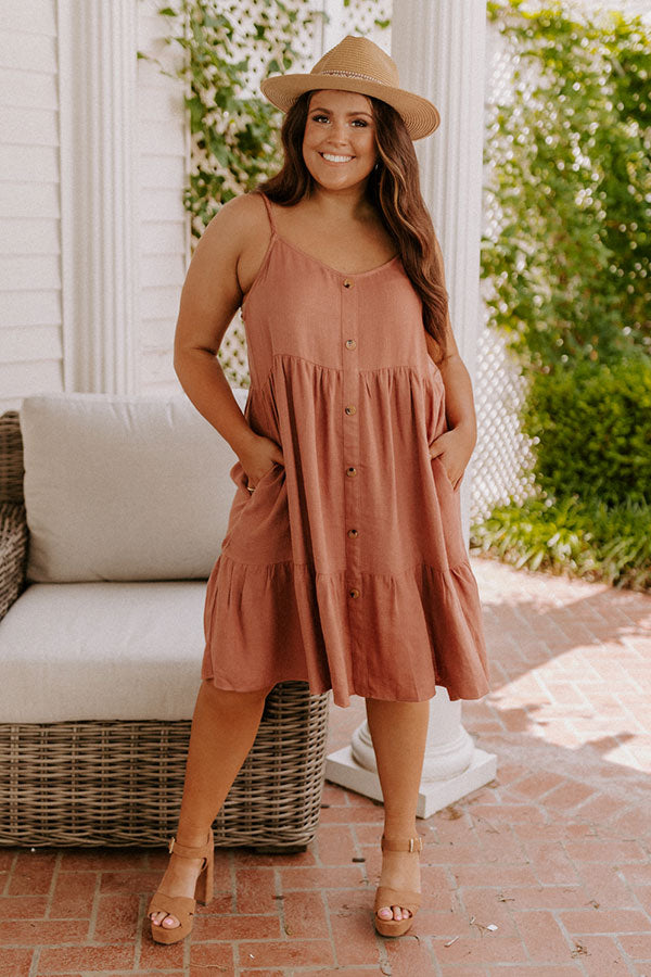 Wishing Tree Shift Dress In Rustic Rose Curves Image - 2