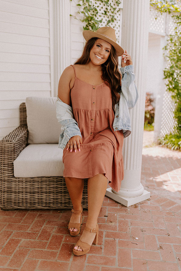 Wishing Tree Shift Dress In Rustic Rose Curves Image - 5