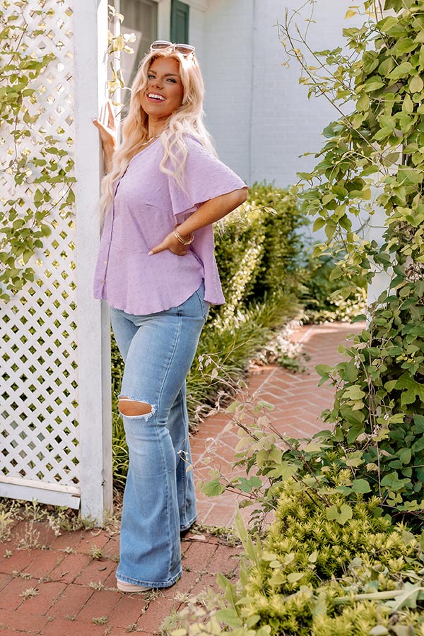 Exchanging Stories Shift Top In Lavender Curves Image - 5