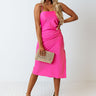 Paris Strolls Satin Midi In Pink Image - 1