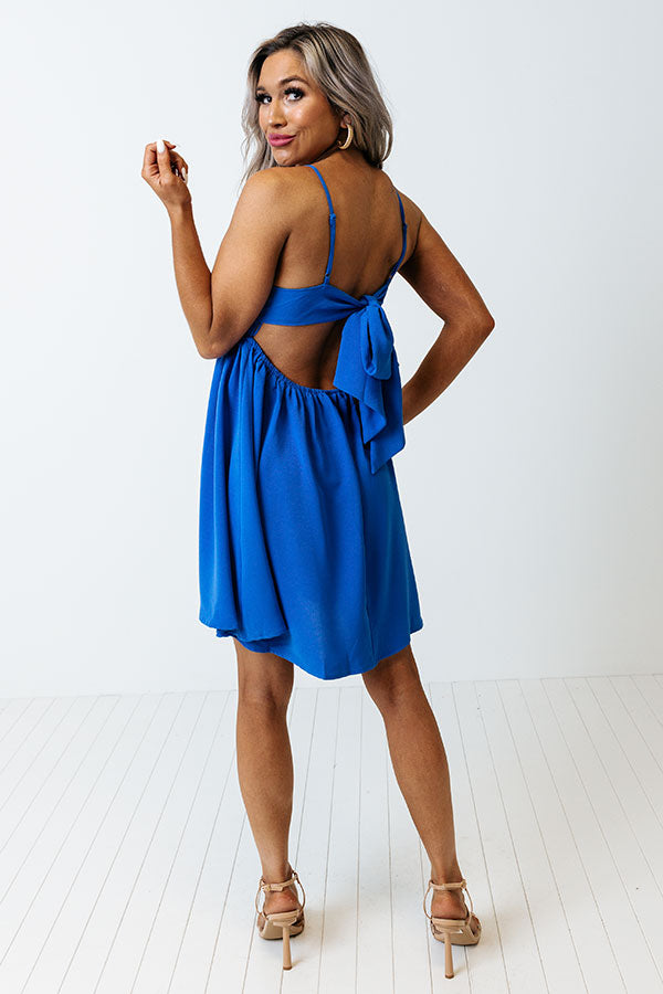 Pairs Well With Prosecco Babydoll Dress In Royal Blue Image - 5