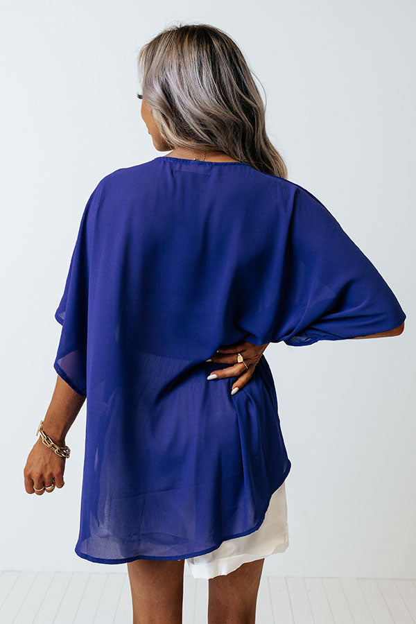 Trendy City Shift Top In Royal Blue Image - 5