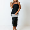 Paris Strolls Satin Midi In Black Image - 1