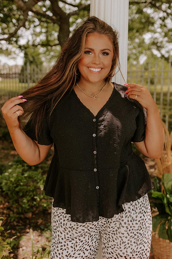 Exchanging Stories Shift Top In Black Curves Image - 1