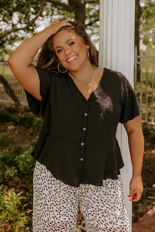 Exchanging Stories Shift Top In Black Curves Image - 4