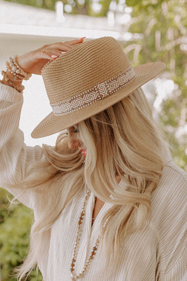 Latte To Go Raffia Fedora Image - 2