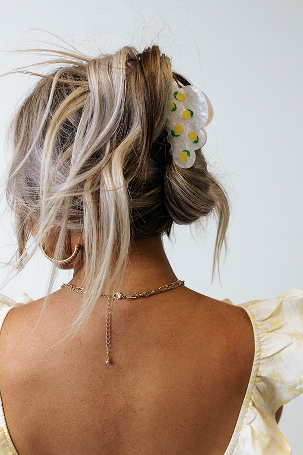 Lemonade Sipping Hair Claw Clip Image - 1