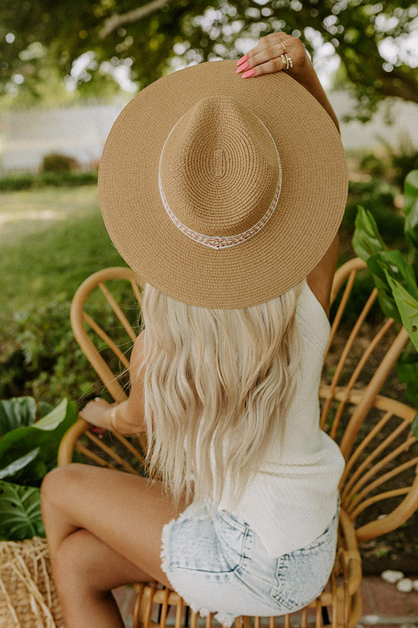 Poolside Escape Raffia Fedora In Natural Image - 2