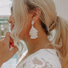 Frill Deal Tassel Earrings In White Image - 1