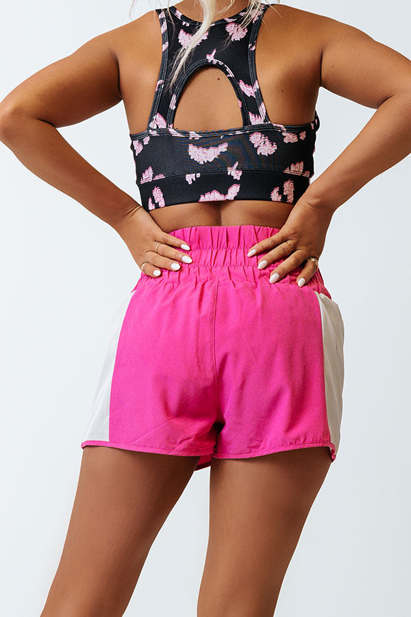 Game Face Active Shorts In Hot Pink Image - 5