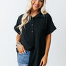 Cooler Waters Button Up Top In Black Image - 1