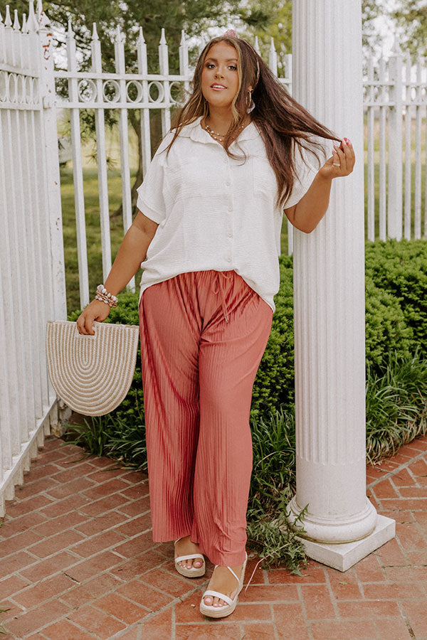 Cooler Waters Button Up Top In Cream Curves Image - 2