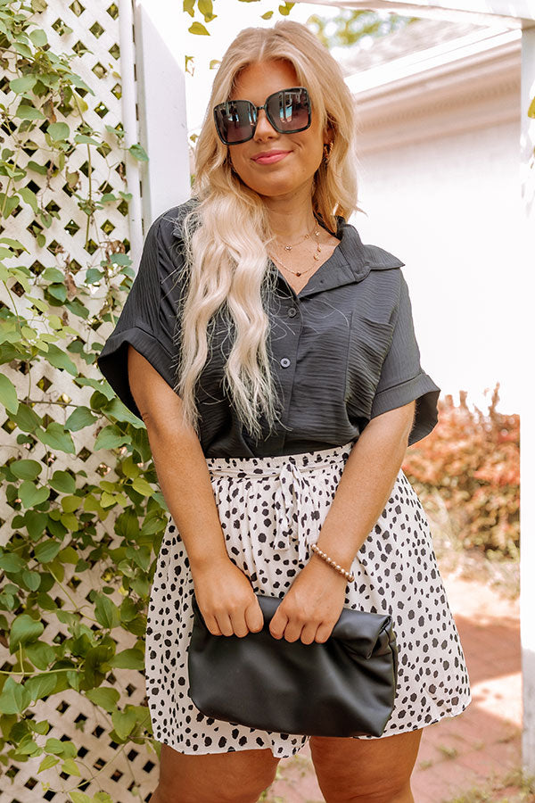 Cooler Waters Button Up Top In Black Curves Image - 2