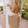 Covered In Sunshine Woven Tote In Tan Image - 1